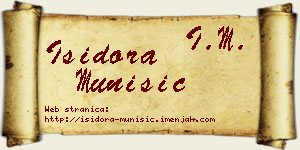 Isidora Munišić vizit kartica